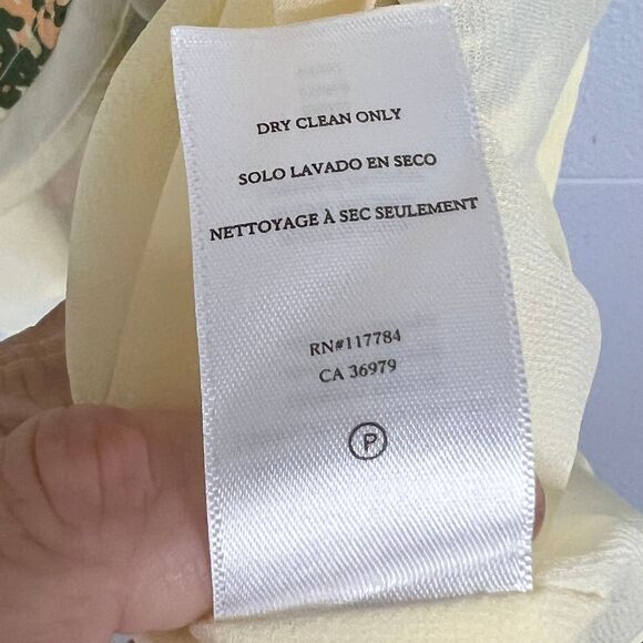 Rails Dress Roma Gardenia Floral Mini Yellow Puff Sleeve V-Neck Size Small - Picture 11 of 16